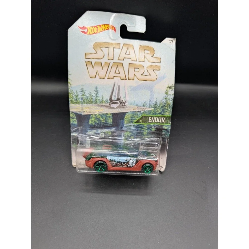 Hot Wheels Star Wars Endor 7/8 HW Pursuit 2015 New Sealed Card Wear